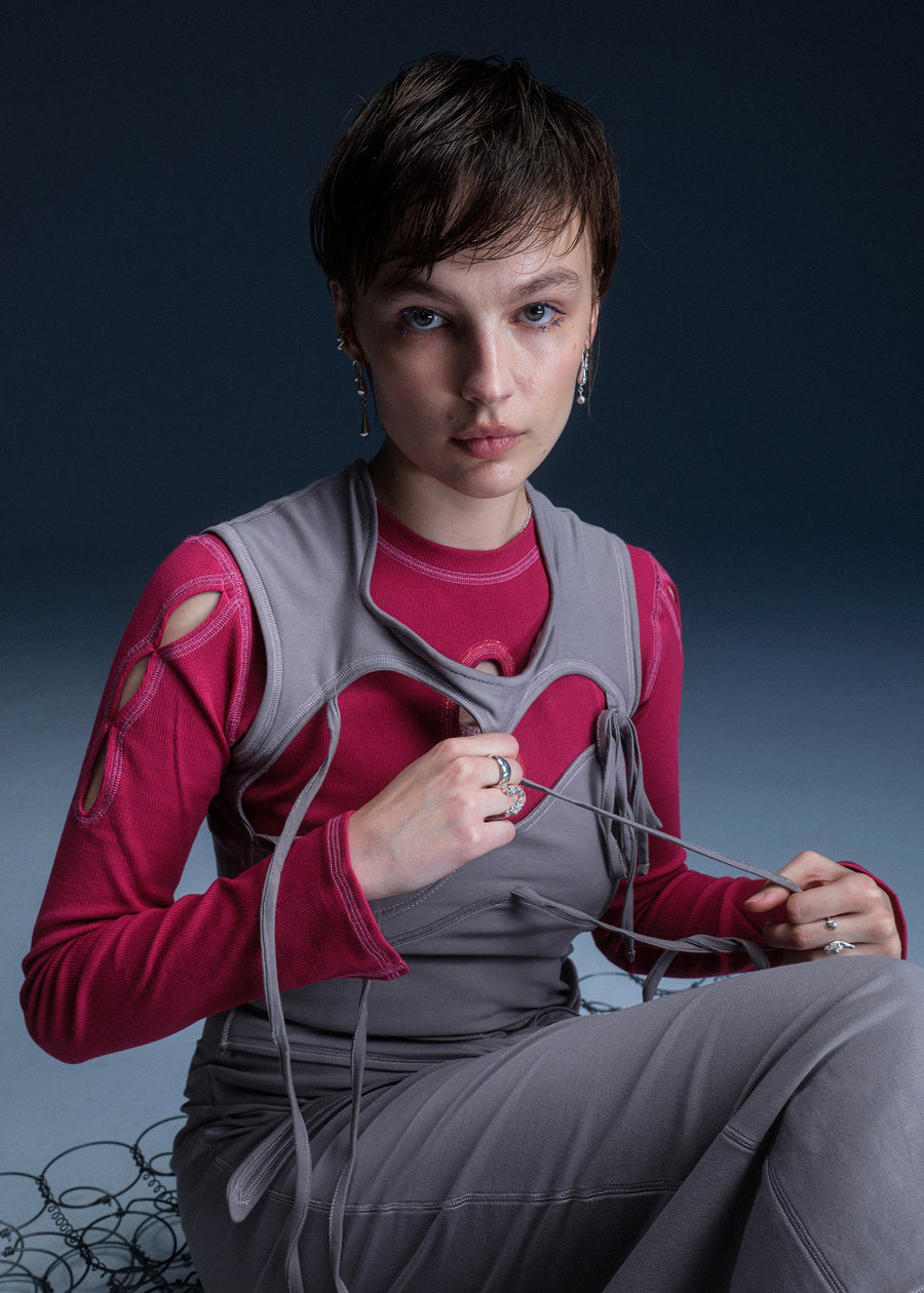 Orname longsleeve dark fuschia