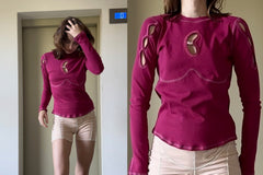 Orname longsleeve dark fuschia