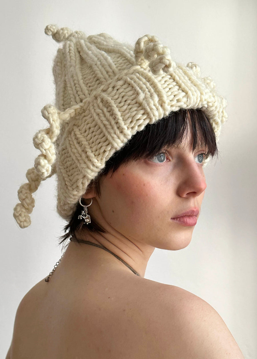 Medusa hand-knitted beanie