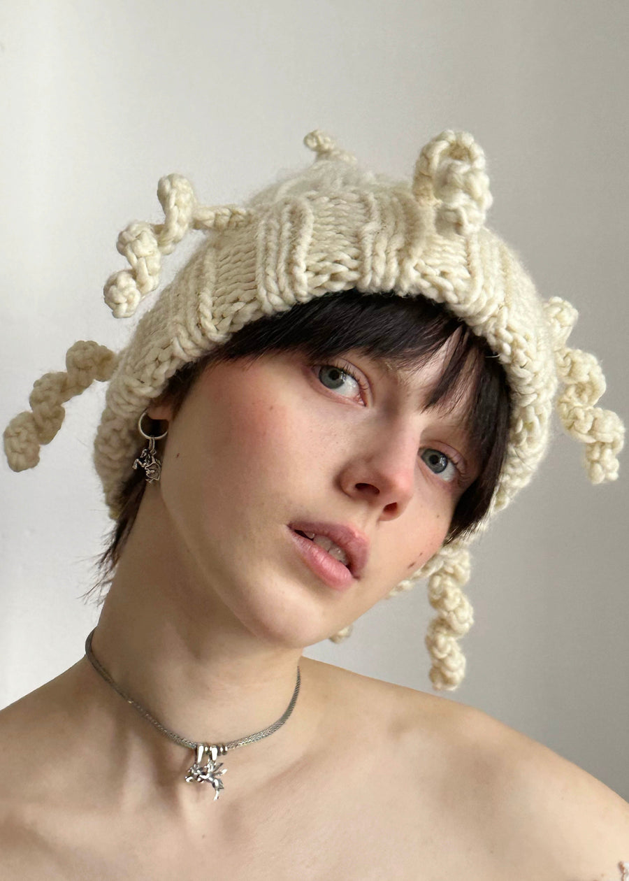 Medusa hand-knitted beanie
