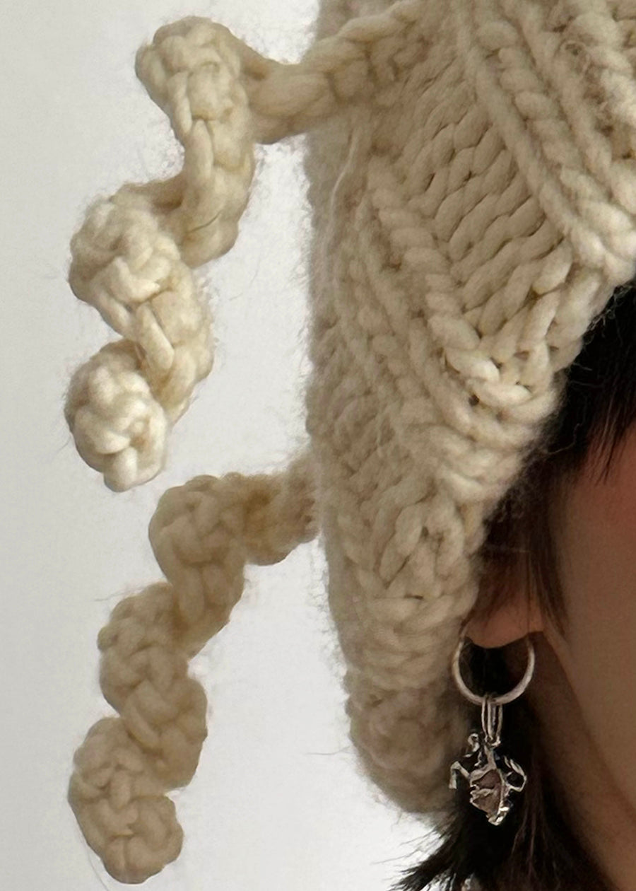 Medusa hand-knitted beanie