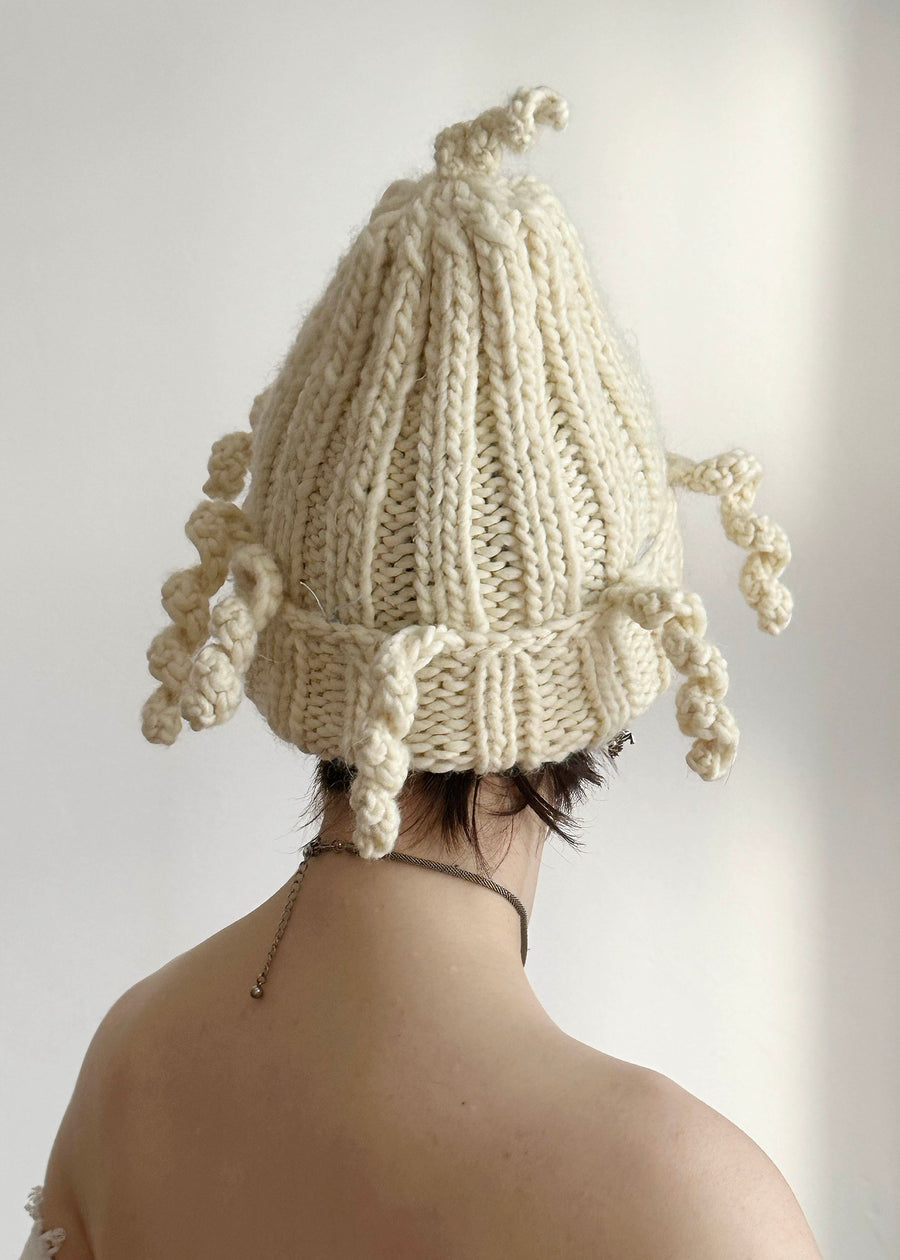 Medusa hand-knitted beanie